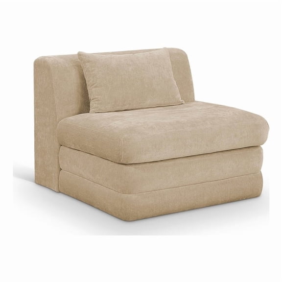 Meridian Furniture Stellar Beige Chenille Fabric Modular Chair