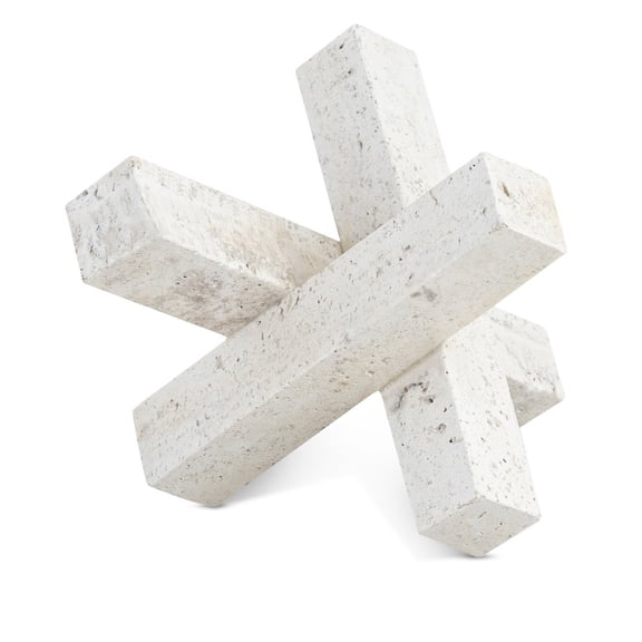 Meridina Furniture Stix Beige Travertine Decorative Object