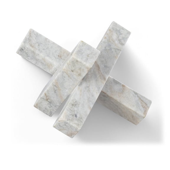 Meridina Furniture Stix Brown Marble Decorative Object