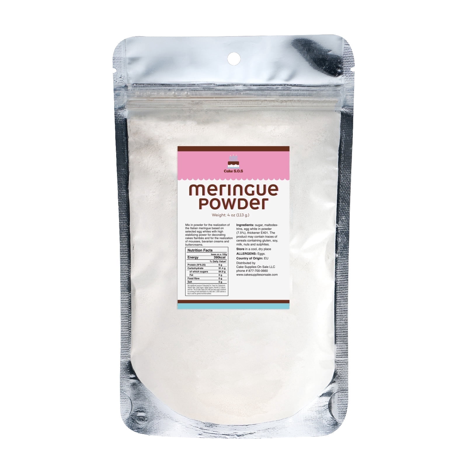 Cake S.O.S Meringue Powder for Baking & Decorating, 4 oz.