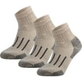 thumbnail image 1 of Merino Wool Ankle Hiking Socks Men Outdoor Women Thermal Warm Cushioned Quarter Sock (3 Pairs), 1 of 7