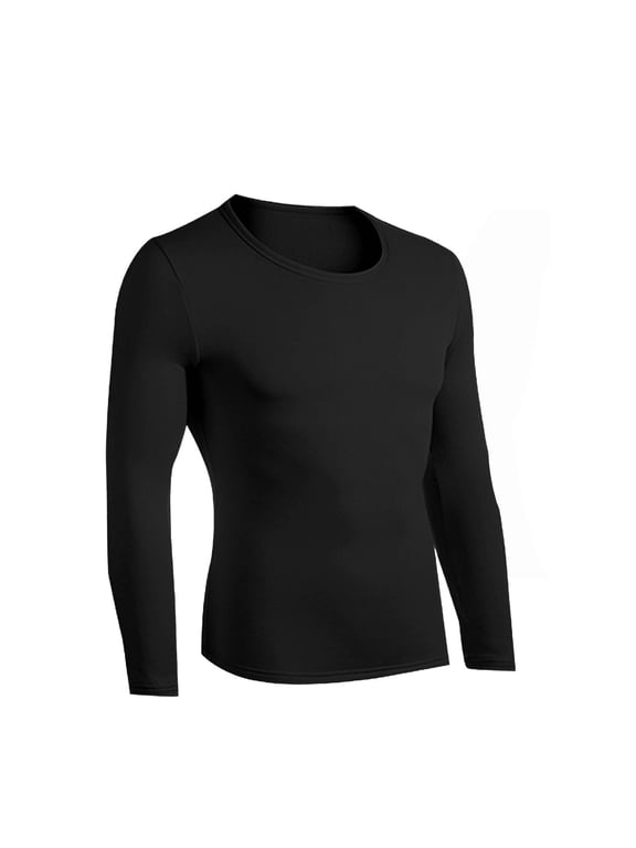 Merino Wool Base Layer Mens, 100% Merino Wool Long Sleeve Shirts, Heavyweight Midweight thermal Underwear Tops Size 3XL Black