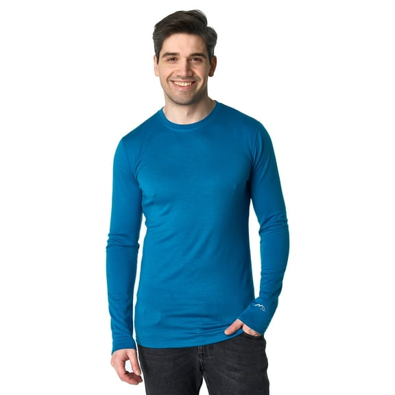 Merino Wool Base Layer Mens - 100% Merino Wool Shirts for Men Thermal Underwear Long Sleeve T-Shirt for Hiking Hunting