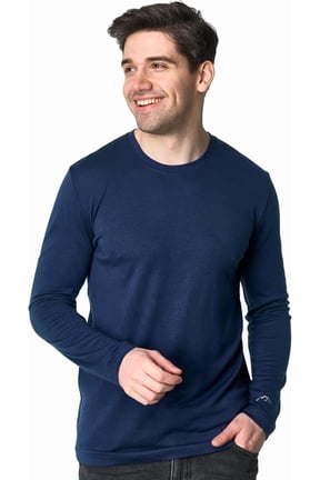 Merino.tech Men's Midweight Merino Wool Long Sleeve Base Layer, Dark Navy, Size 3XL