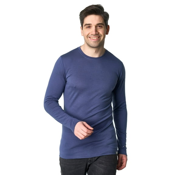 Merino Wool Base Layer Mens - 100% Merino Wool Shirts for Men Thermal Underwear Long Sleeve T-Shirt for Hiking Hunting