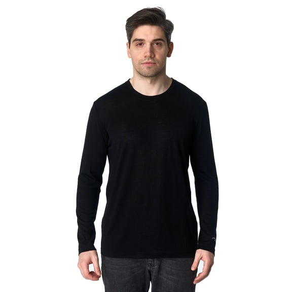 Merino Wool Base Layer Mens - 100% Merino Wool Shirts for Men Thermal Underwear Long Sleeve T-Shirt for Hiking Hunting