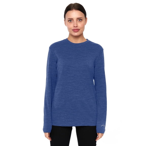 Merino Wool Base Layer Women - 100% Merino Wool Shirt Women Thermal Underwear Long Sleeve T-Shirt for Hiking