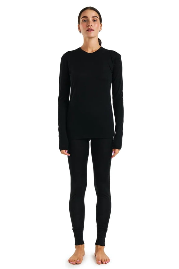 Merino.tech Women’s Base Layer Set - Lightweight 165 g/m² 100% Merino Wool Thermal Top & Bottom with Bonus Socks Included