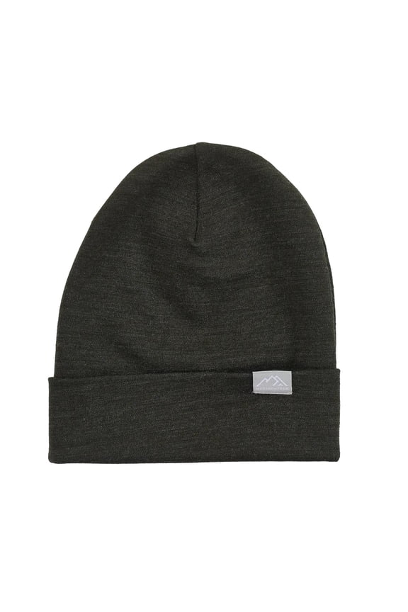 Merino Wool Beanie Kids - Unisex Cuff Wool Beanie Cap for Children - Breathable, Ideal for Sensitive Skin Winter Essential (Army Green)