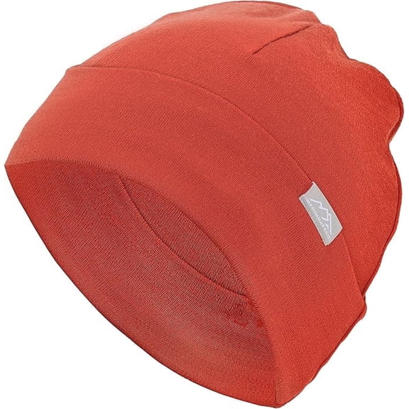 Merino.tech Kids' Merino Wool Cuff Beanie, Rusty Orange