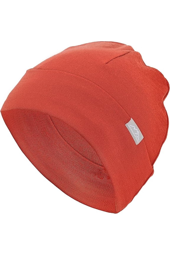 𝗦𝗢𝗙𝗧 𝗖𝗢𝗠𝗙𝗢𝗥𝗧 Merino Wool Beanie for Kids - Unisex Cuff Winter Cap - Breathable Everyday Warmth (Rusty Organge)- Merino.tech
