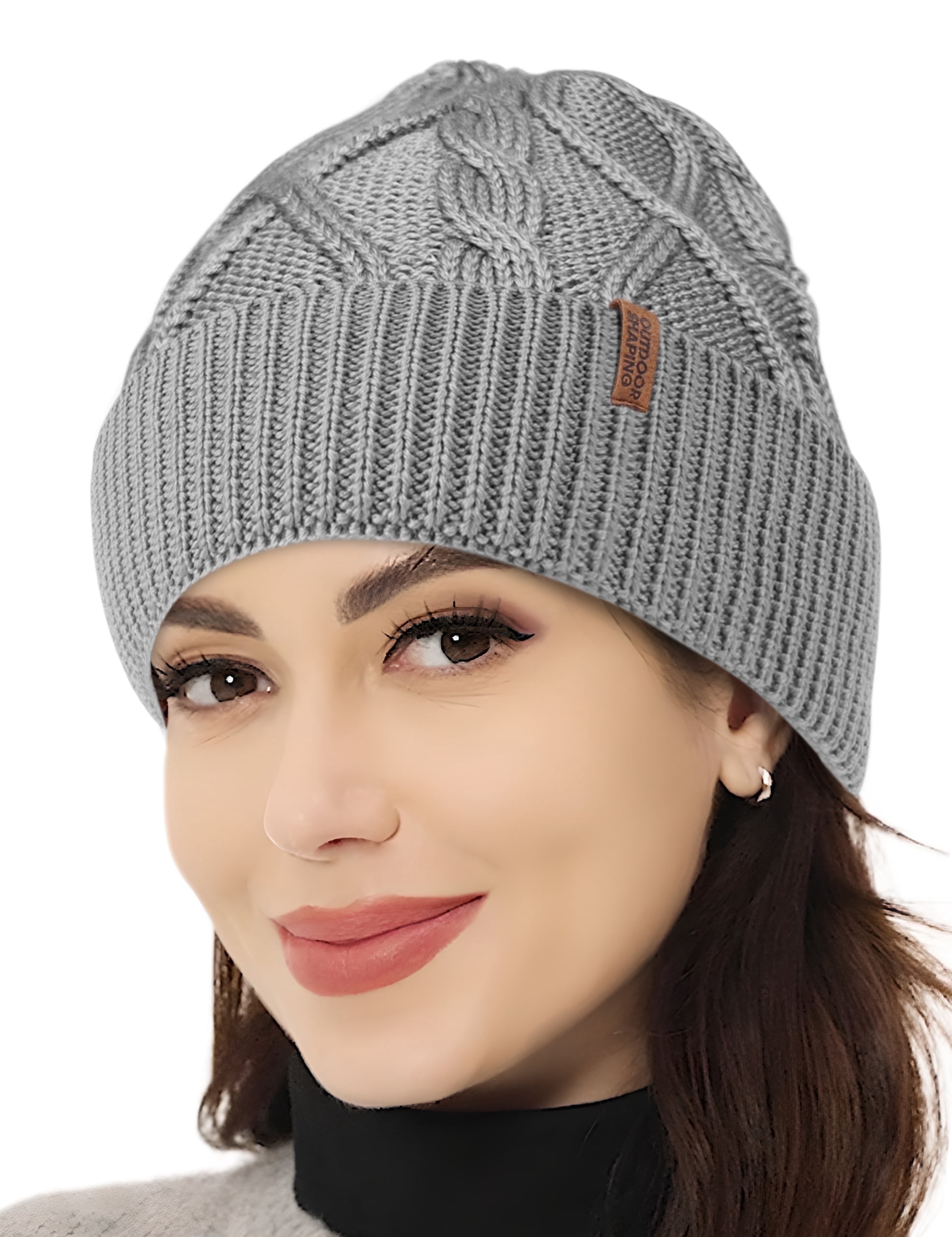 Merino Wool Rib Knit Beanie Unisex Classic Warm Lightweight Winter Hat Merino Wool Rib Beanie Hat – Village Hat Shop main image 4