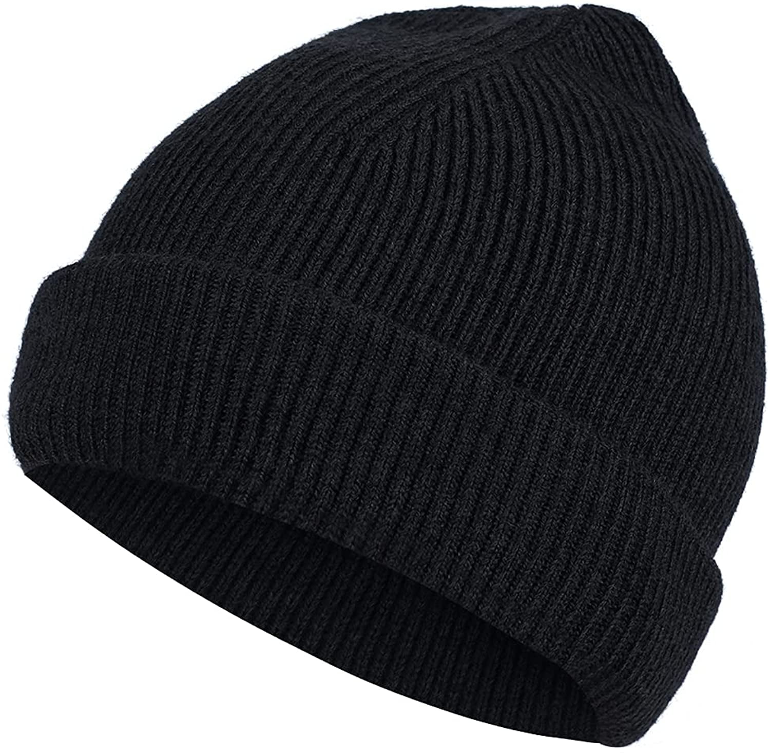 Merino Wool Beanies Winter Hats for Women Men Knit Slouchy Double Layer