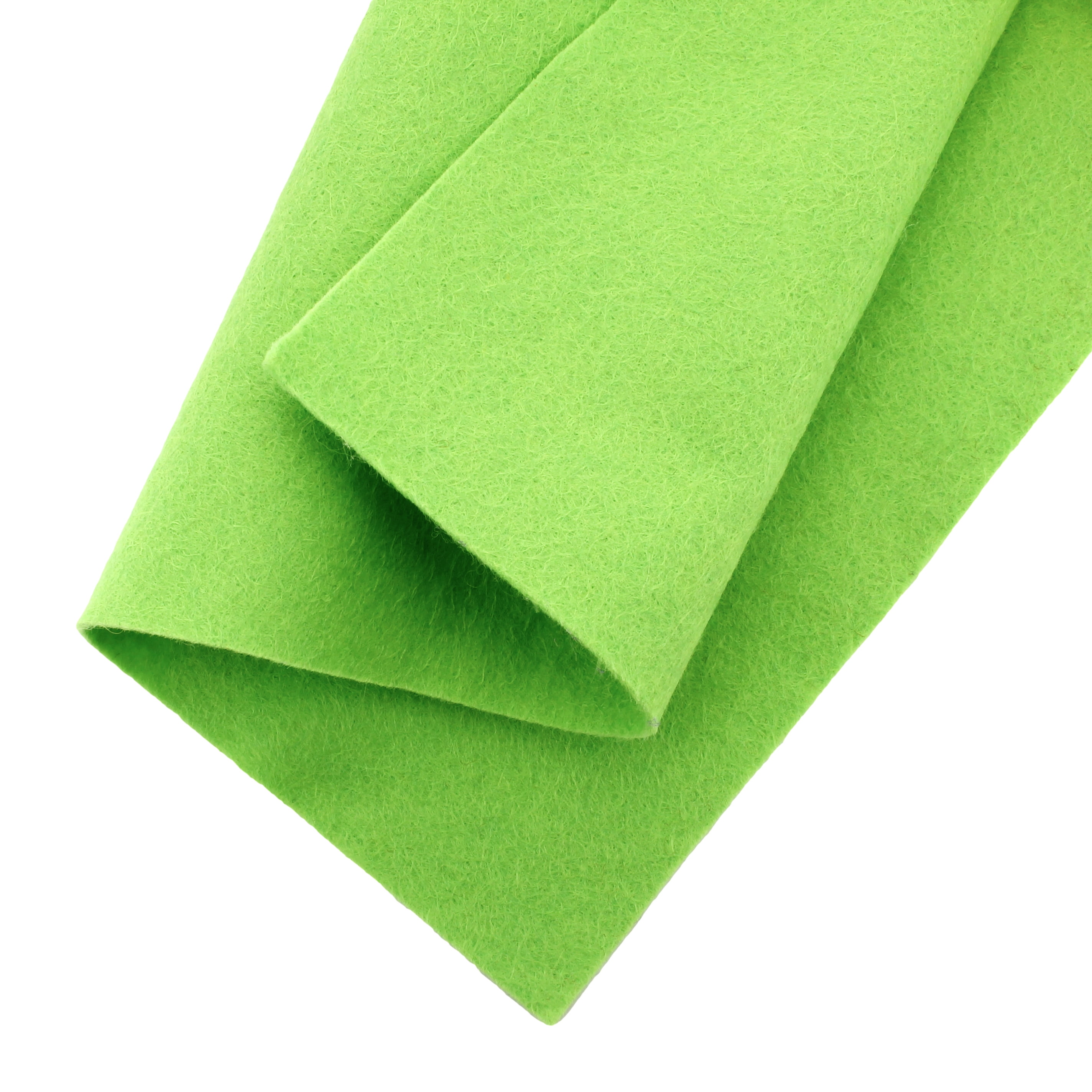 Green Felt Collection - 12 Sheets of Green Wool Blend Felt - Felt Bundle -  30% Wool Blend Felt - Choose the size - Soft Craft Felt