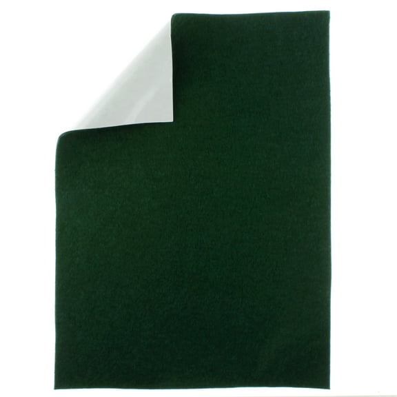 Merino Wool Blend Felt Crafting Sheets Adhesive Backed - Hunter Green