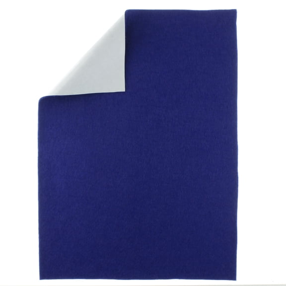Merino Wool Blend Felt Crafting Sheets Adhesive Backed - Royal Blue