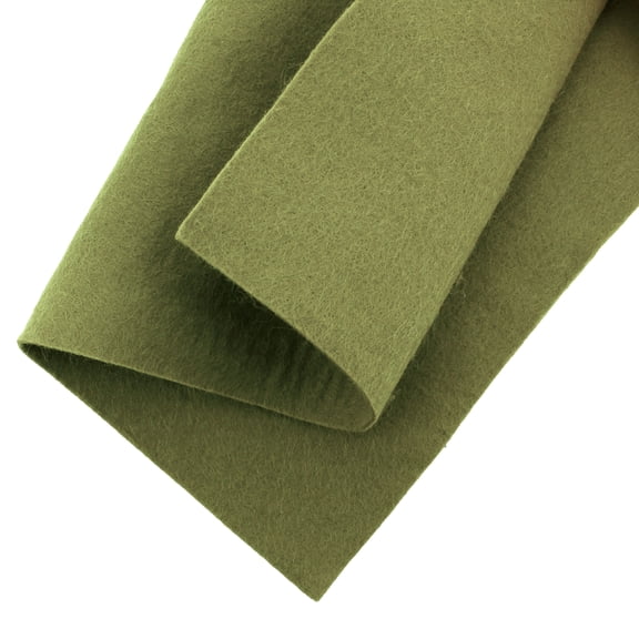 Merino Wool Blend Felt Crafting Sheets - Leaf Green