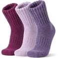 thumbnail image 1 of Merino Wool Boot Socks Size 5-9 Thermal Winter Warm Thick Cozy Hiking Socks for Men Women 3 Pairs, 1 of 6