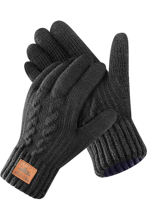 Merino Wool Gloves for Men & Women, Thermal Gloves With Touchscreen Warm Fleece Liner for Winter Cold Weather