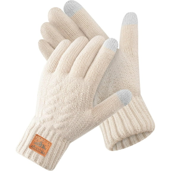 Merino Wool Gloves for Men & Women, Thermal Gloves With Touchscreen Warm Fleece Liner for Winter Cold Weather