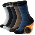 thumbnail image 1 of Merino Wool Hiking Socks for Men - 5 Pairs Thick, Warm, Thermal Winter Crew Socks for Cold Weather, 1 of 6