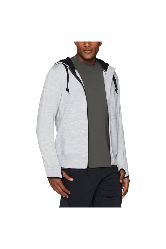 Men's Brushed Merino Wool Full-Zip Hoodie - Heavyweight