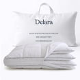thumbnail image 1 of Delara 3-in-1 Adjustable New Zealand Wool Pillow - GOTS Certified Organic Cotton Shell, 200 GSM Wool Quilted Cover, Baffle Box, Side/Back/Stomach Sleepers, Spine-Alignment Friendly - King 20"×36", 1 of 8