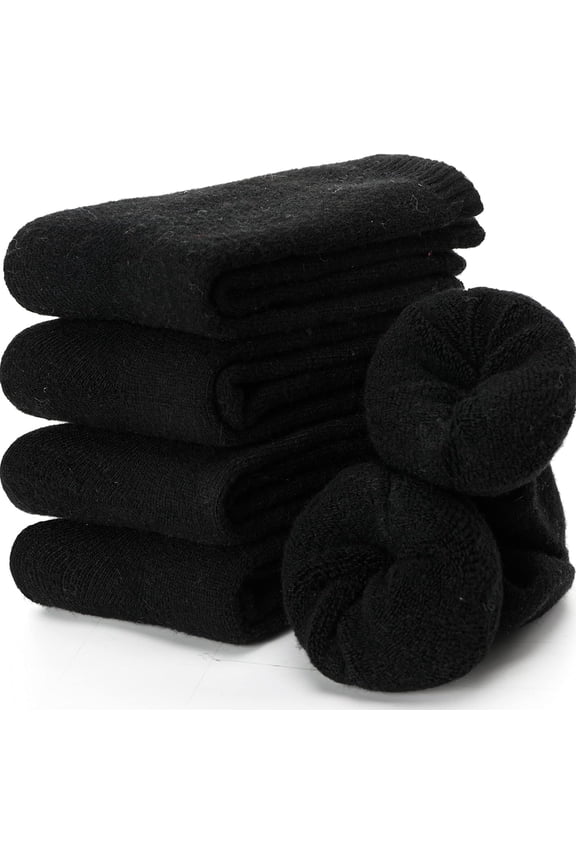 Merino Wool Socks for Women Hiking Thermal Warm Winter Thick Boot Cozy Crew Comfy Work Socks for Ladies 5 Pairs
