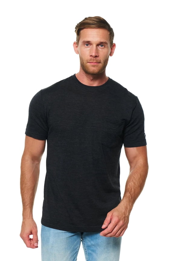 Merino Wool T-Shirt Mens - Short Sleeve Merino Wool Shirts for Men Sport Lightweight Thermal Base Layer Hiking Tshirt