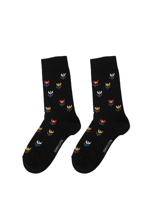 Merino Wool Unisex Socks 40-45 Large TULIP Black Comfortable Soft All Year Use Swedish Design by Bengt & Lotta