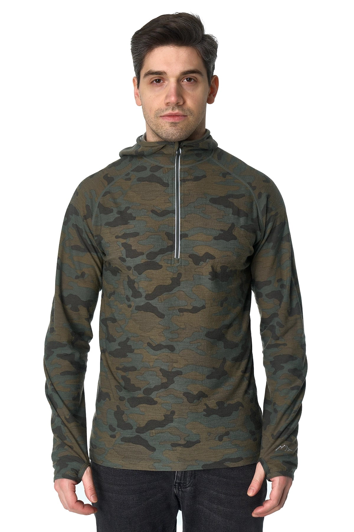 Merino.tech 100% Merino Wool Hoodie Men - Slim Fit Merino Wool Base - View #10