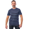 thumbnail image 1 of Merino.tech Men's Merino Wool Short Sleeve T-Shirt, Black Sky Stripe, Size M, 1 of 9