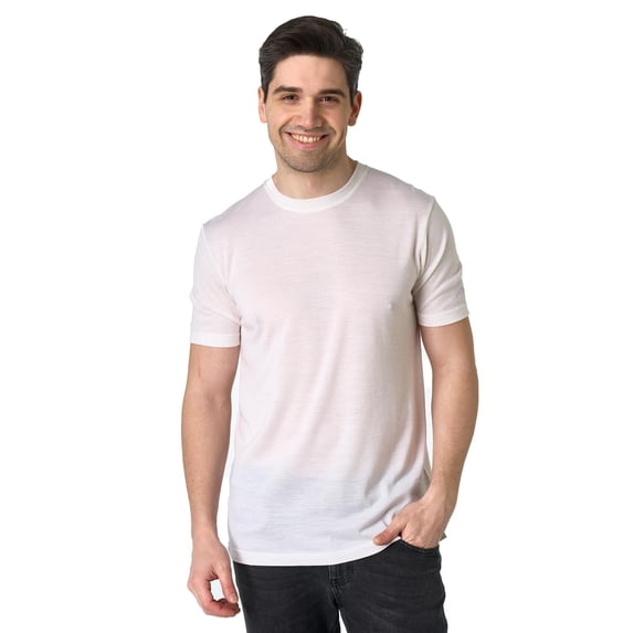 Merino.tech Mens Lightweight Merino Wool Short Sleeve T-Shirt XX-Large, Creamy