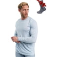 thumbnail image 1 of 𝗕𝗥𝗘𝗔𝗧𝗛𝗔𝗕𝗟𝗘 Merino.tech Men’s Lightweight Merino Wool Thermal Long Sleeve Shirt with Hiking Socks, 1 of 10