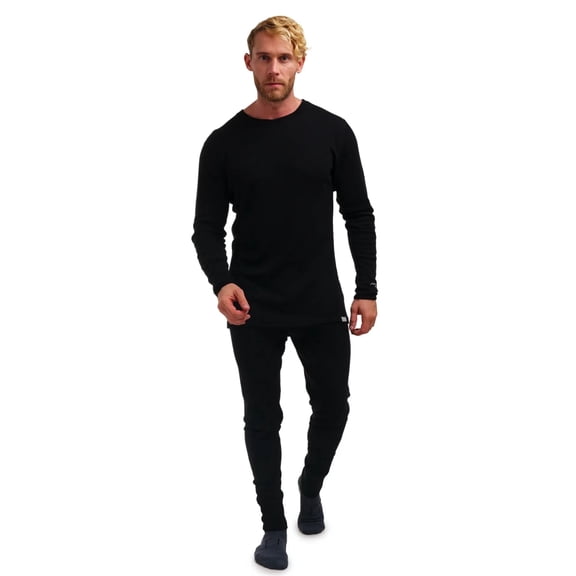 Merino.tech Men’s Base Layer Set - Midweight 250 g/m² 100% Merino Wool Thermal Top & Bottom with Bonus Hiking Socks & Beanie Included