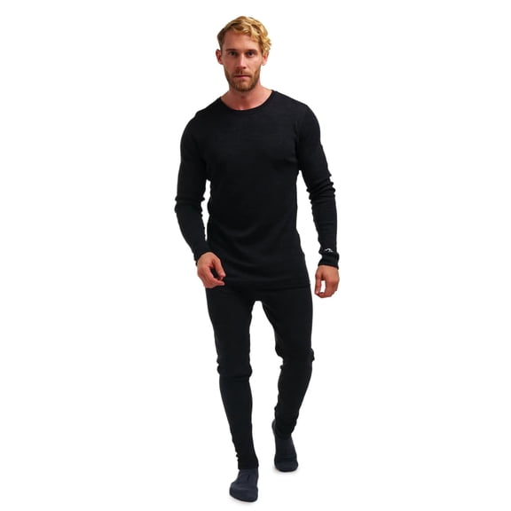 Merino.tech Merino Wool Base Layer Mens Set - Heavyweight, Midweight, Lite Merino Wool Thermal Underwear For Men Top, Bottom