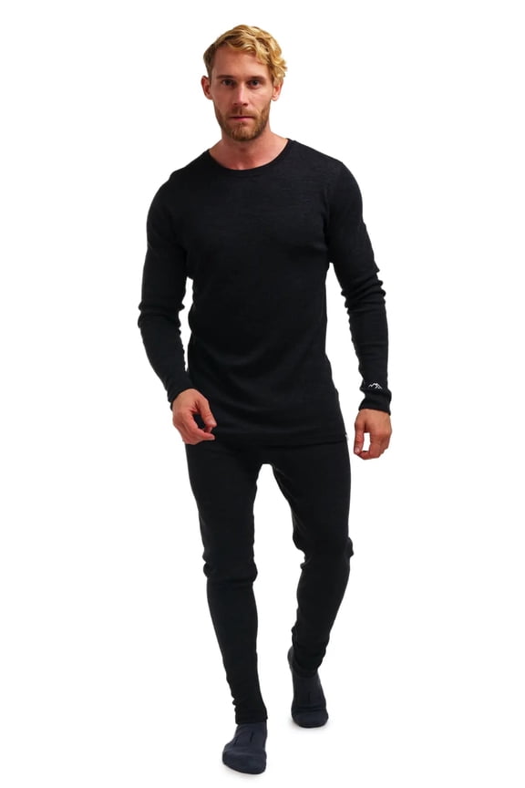 Merino.tech Merino Wool Base Layer Mens Set - Heavyweight, Midweight, Lite Merino Wool Thermal Underwear For Men Top, Bottom