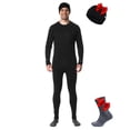 thumbnail image 1 of Merino.tech Men’s 100% Merino Wool Midweight Base Layer Top and Bottom Set Includes 𝗕𝗼𝗻𝘂𝘀 Hiking Socks, 1 of 7