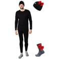 thumbnail image 1 of Merino.tech Men’s 100% Merino Wool Midweight Base Layer Top and Bottom Set Includes 𝗕𝗼𝗻𝘂𝘀 Hiking Socks, 1 of 12