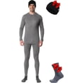 thumbnail image 1 of Merino.tech Men’s 100% Merino Wool Midweight Base Layer Top and Bottom Set Includes 𝗕𝗼𝗻𝘂𝘀 Hiking Socks, 1 of 12
