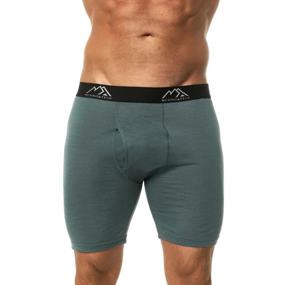 𝗕𝗥𝗘𝗔𝗧𝗛𝗔𝗕𝗟𝗘 𝗖𝗢𝗠𝗙𝗢𝗥𝗧 Merino Wool Boxer Briefs for Men - Dry Fit Sports Underwear Base Layer