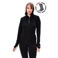 thumbnail image 1 of Merino.tech Merino Wool Hoodie Women - Slim Fit 100% Merino Wool Base Layer Women Half Zip Thermal Long Sleeve Shirt & Socks, 1 of 7