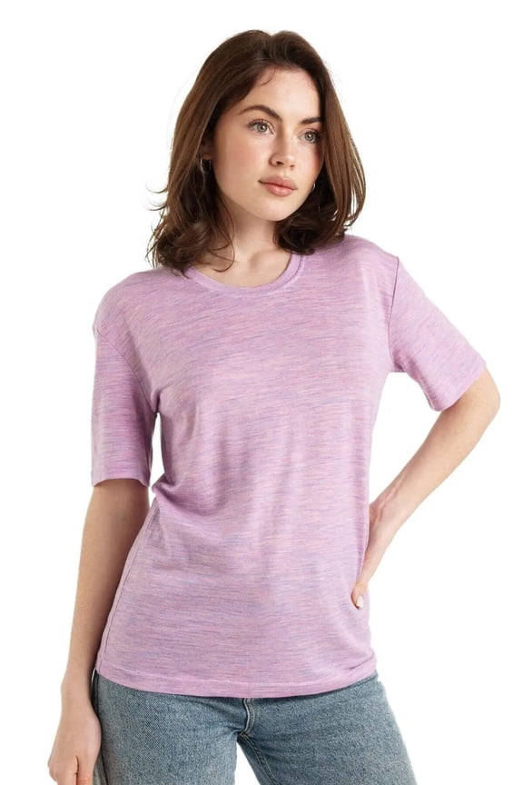 Merino.tech Merino Wool Shirt Women - 100% Merino Wool Base Layer Women Short Sleeve Tee