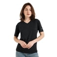 thumbnail image 1 of Merino.tech Women's Short Sleeve T-Shirt - 𝗕𝗿𝗲𝗮𝘁𝗵𝗮𝗯𝗹𝗲 Merino Wool Tee, M - Melange Black, 1 of 9