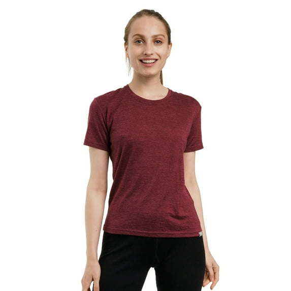 Merino.tech Merino Wool Shirt Women - 100% Merino Wool Base Layer Women Short Sleeve Tee