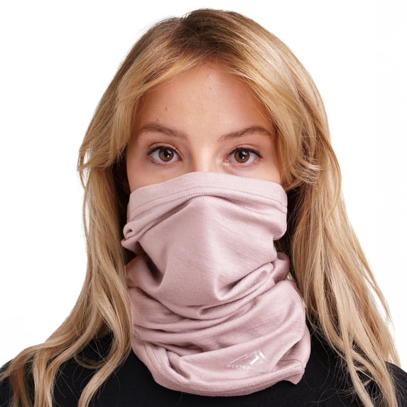 Merino.tech Merino Wool Ski Neck Gaiter - Face Mask Neck Warmer for Men & Women (Grey Marl)