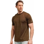 Merino.tech Mens Merino Wool Short Sleeve T-Shirt, Turtle Green, Size M