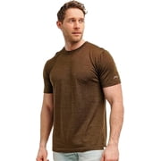 Merino.tech Mens Short Sleeve T-Shirt -   Merino Wool Tee, Turtle Green - M