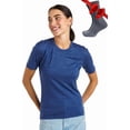 thumbnail image 1 of 𝗕𝗥𝗘𝗔𝗧𝗛𝗔𝗕𝗟𝗘 Women’s Merino Wool Short Sleeve T-Shirt with Included Hiking Socks - Merino.tech, 1 of 10