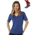 thumbnail image 1 of Merino.tech Women's Short Sleeve T-Shirt - Merino Wool Tee with Merino Sox Included, Charcoal Grey - XXL, 1 of 7